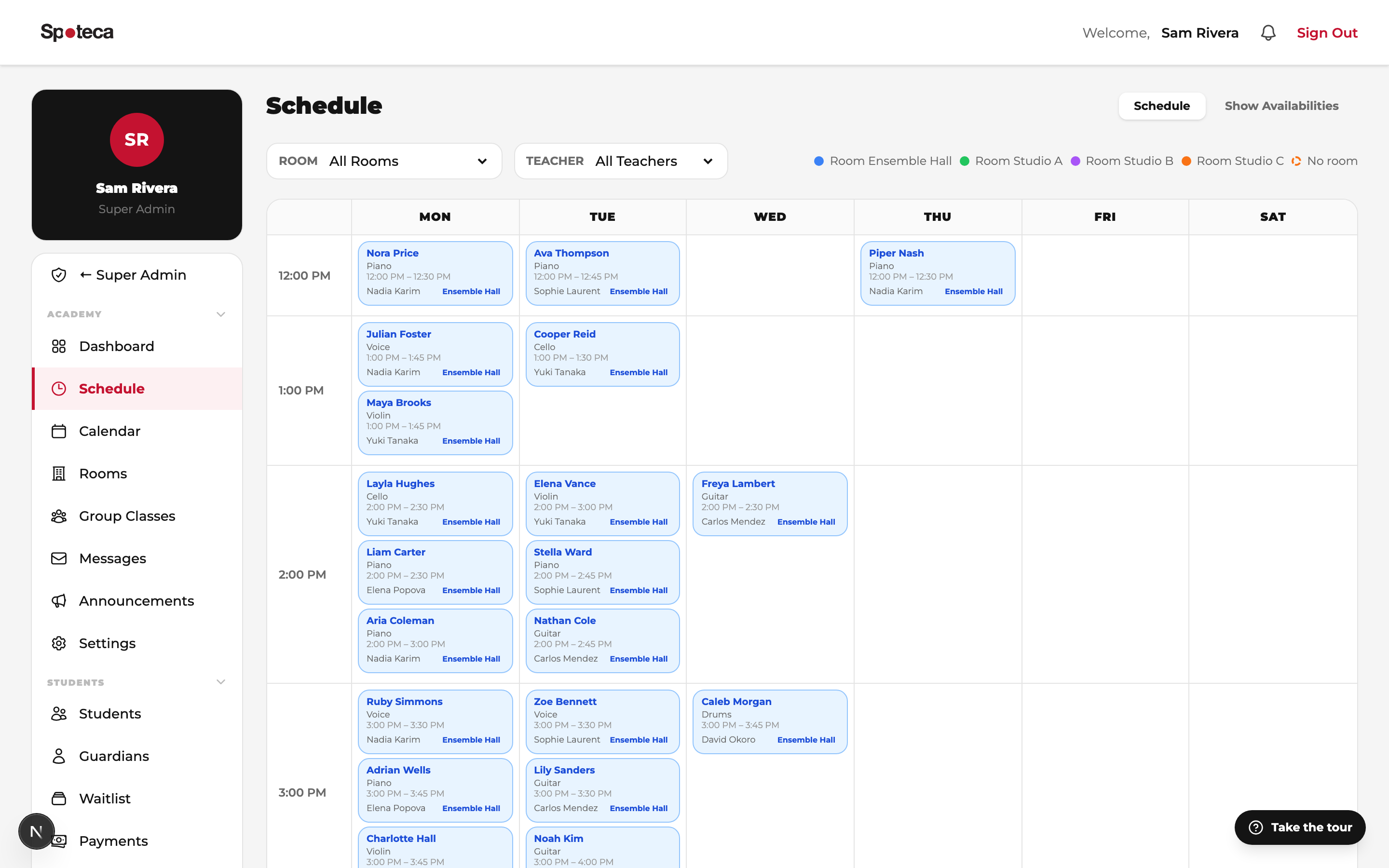 Schedule