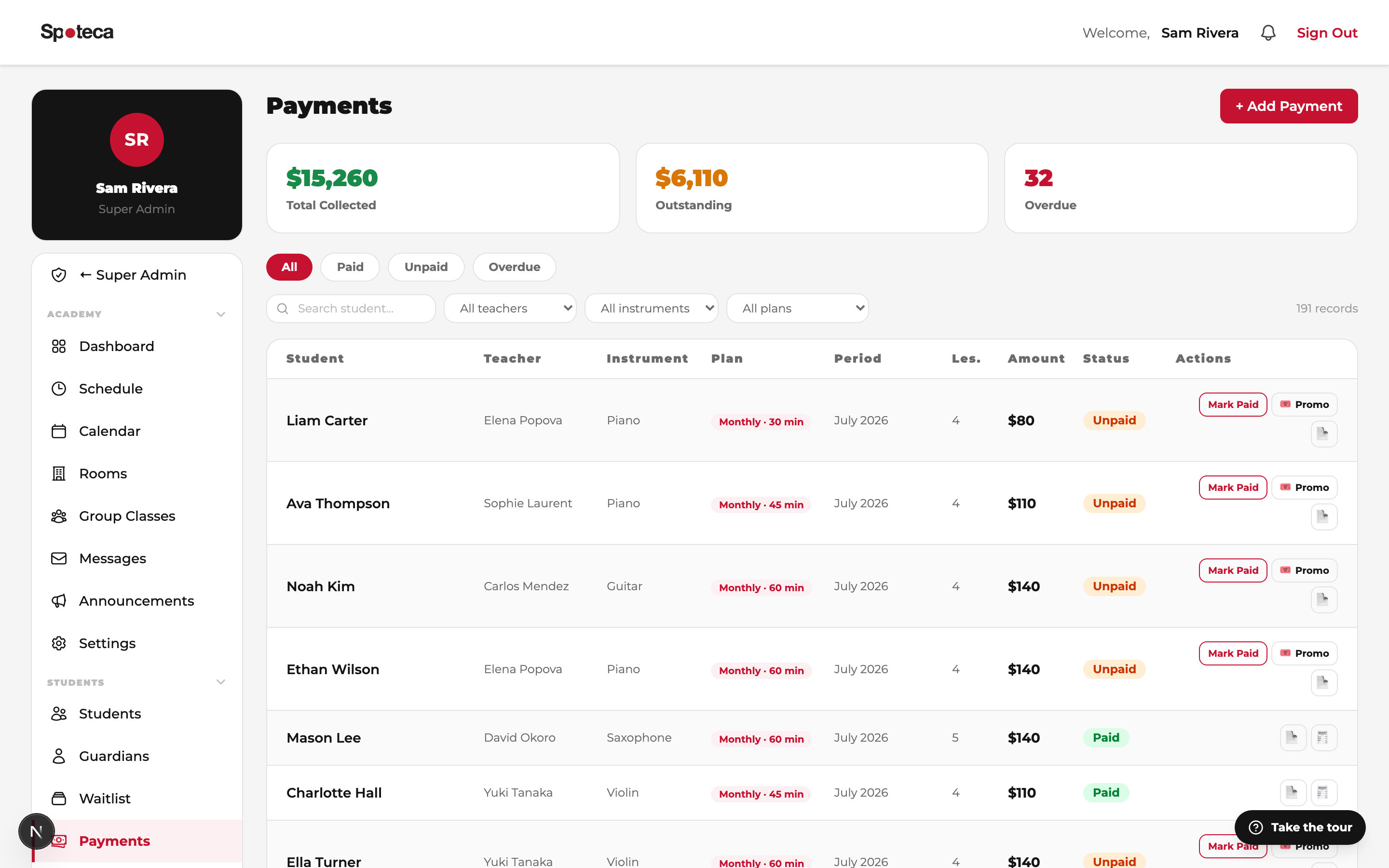 Payments
