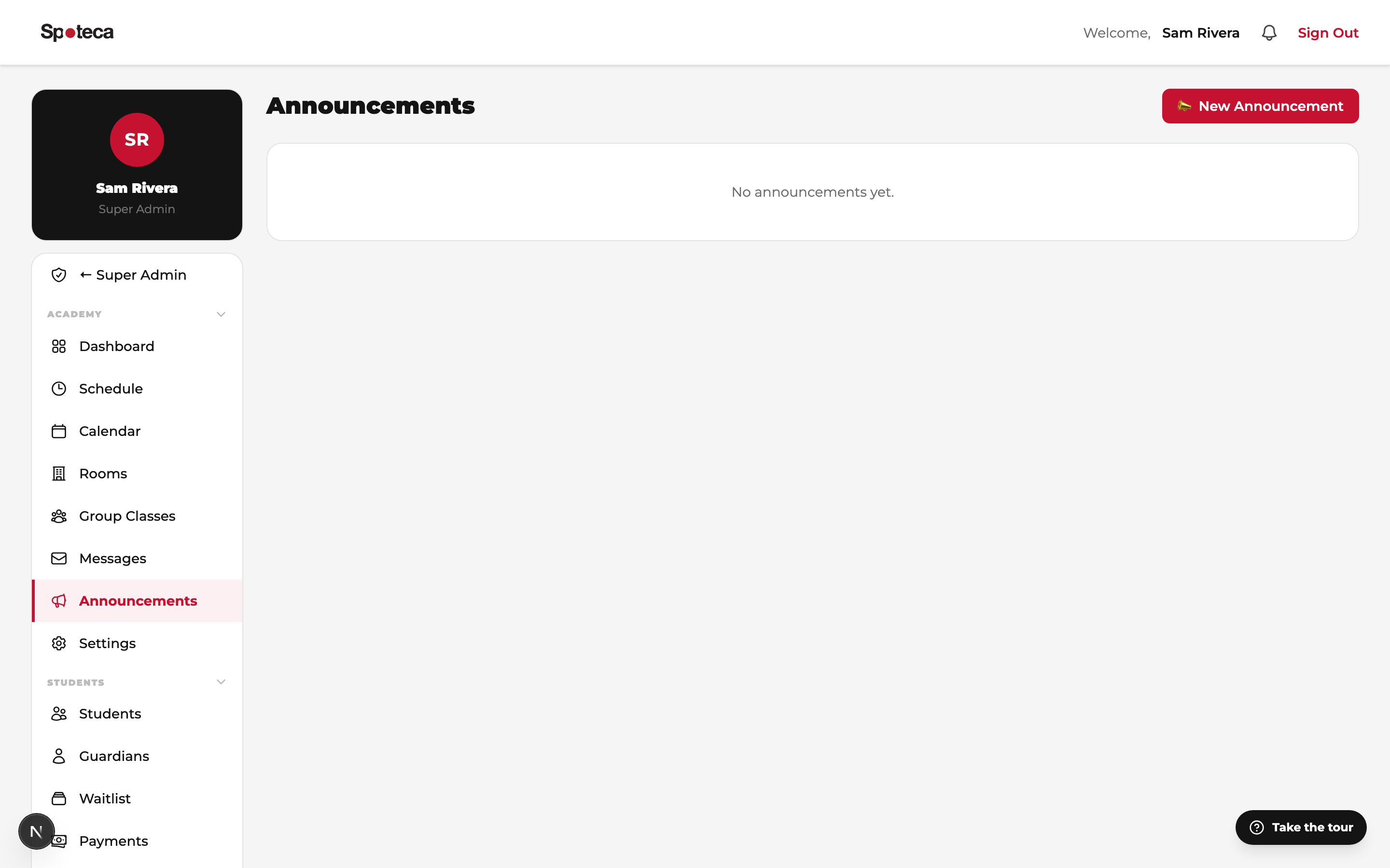 Announcements