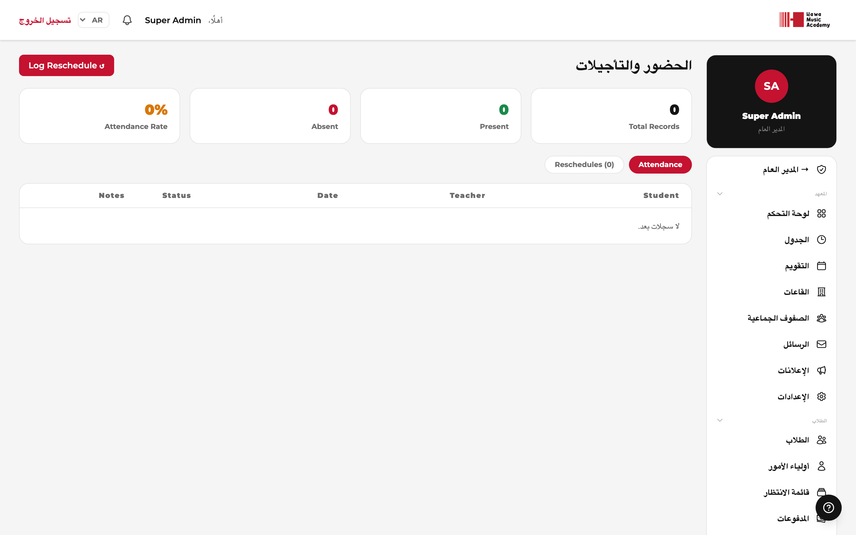 الحضور