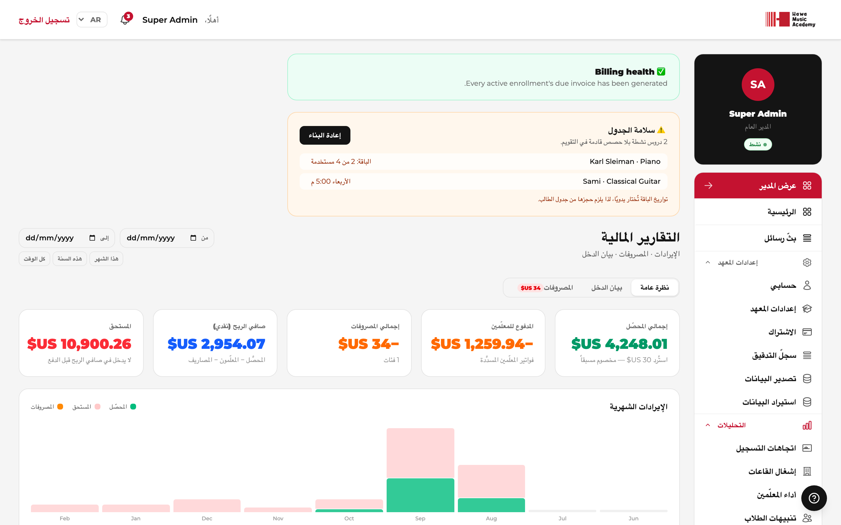 التقارير المالية