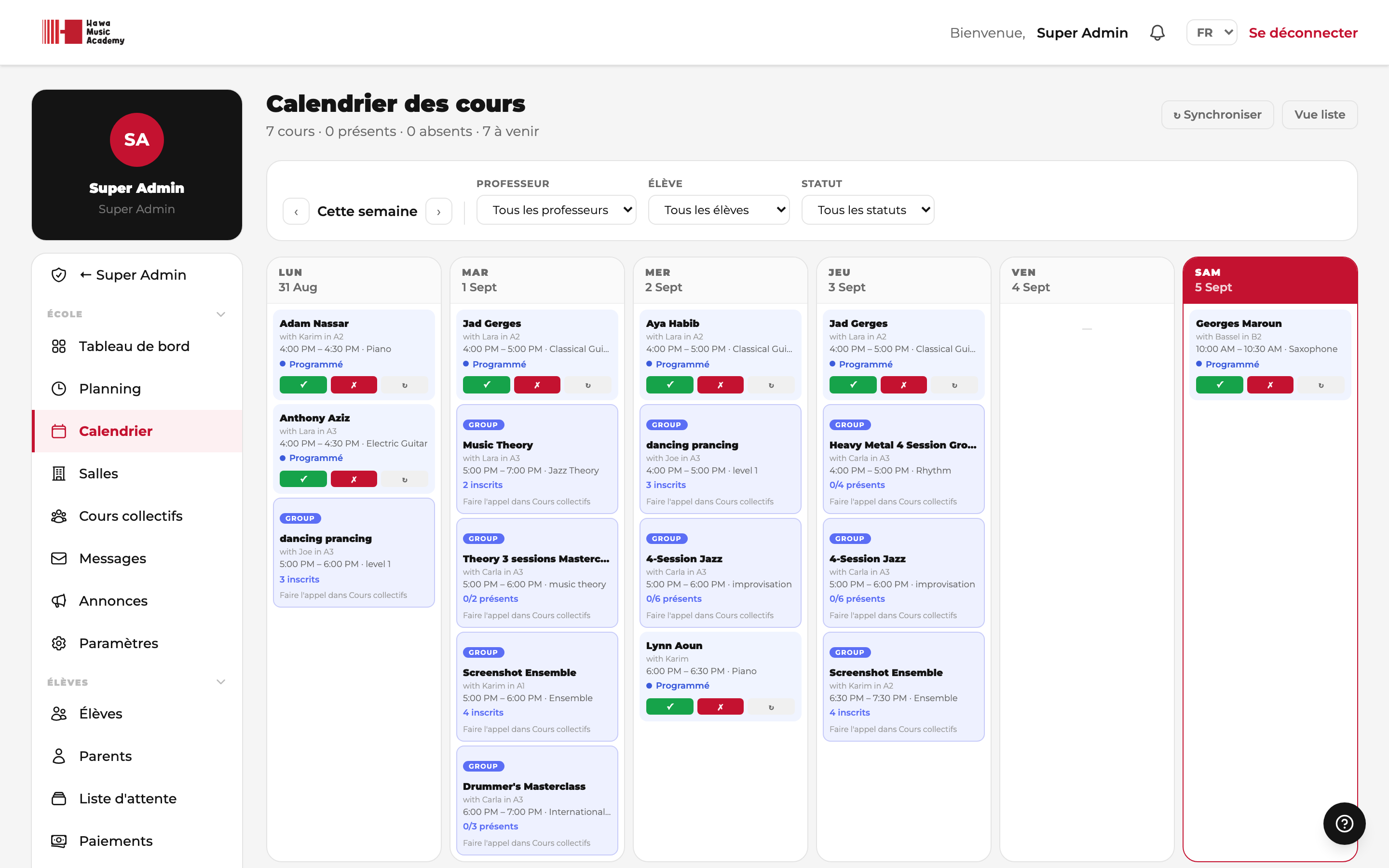 Calendrier